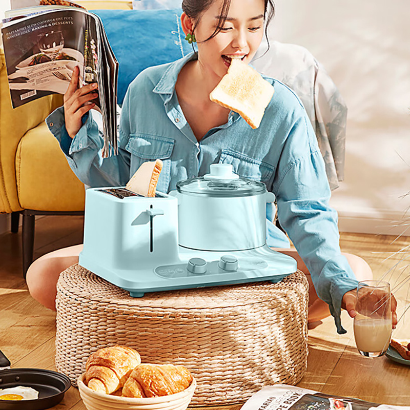 东菱早餐机晴空蓝吐司机烤面包机三明治DL-3405高清大图