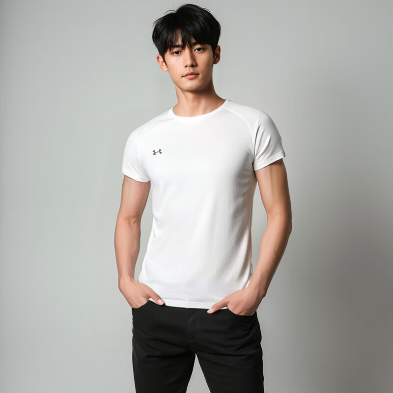 安德玛(Under Armour)男子舒适透气健身训练速干圆领休闲运动短袖T恤 ZP