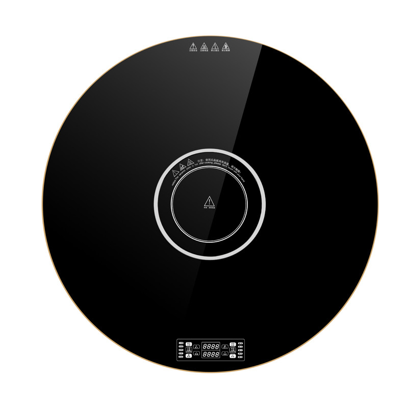 先科暖菜板电陶炉款2000W火锅暖菜板家用饭菜保温桌面加热餐桌电动转盘[80白色电动旋转+电陶炉款(金属包边)]高清大图