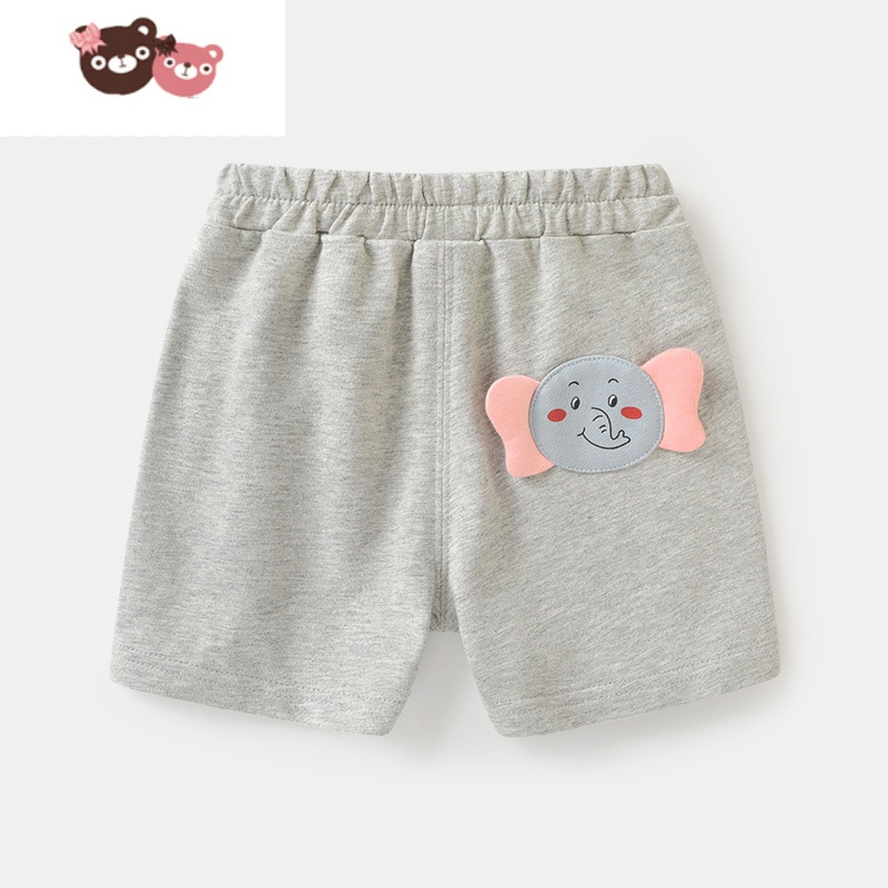 绿彩虹光婴儿衣服休闲短裤夏装男童女宝宝夏款小童儿童幼儿薄款裤子