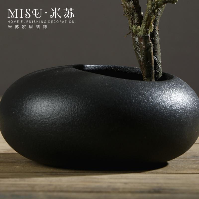 中式简约陶瓷花瓶摆件客厅餐桌插花家居软装饰品禅意仿真梅花套装 三维工匠 白色花瓶套装高清大图