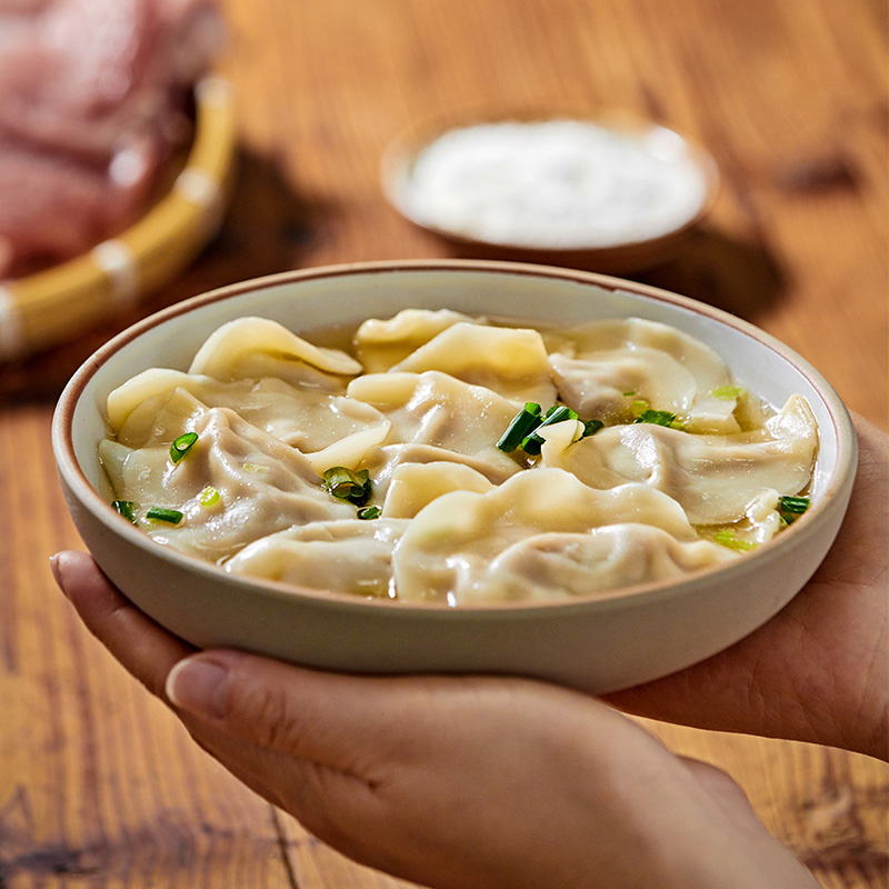 吴大娘 大娘水饺 荠菜鲜笋猪肉 700g(蒸饺 饺子 煎饺 锅贴 早餐食材 火锅食材)高清大图