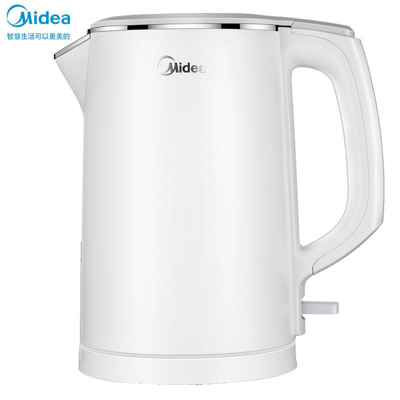 美的(Midea)电水壶热水壶电热水壶304不锈钢水壶全钢无缝暖水壶开水壶烧水壶智能断电 [热卖推荐]1.5L一体无缝内