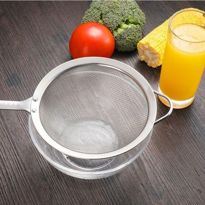 欧乐多果汁过滤网304不锈钢豆浆过滤网超细滤网家用网筛大号漏勺豪华