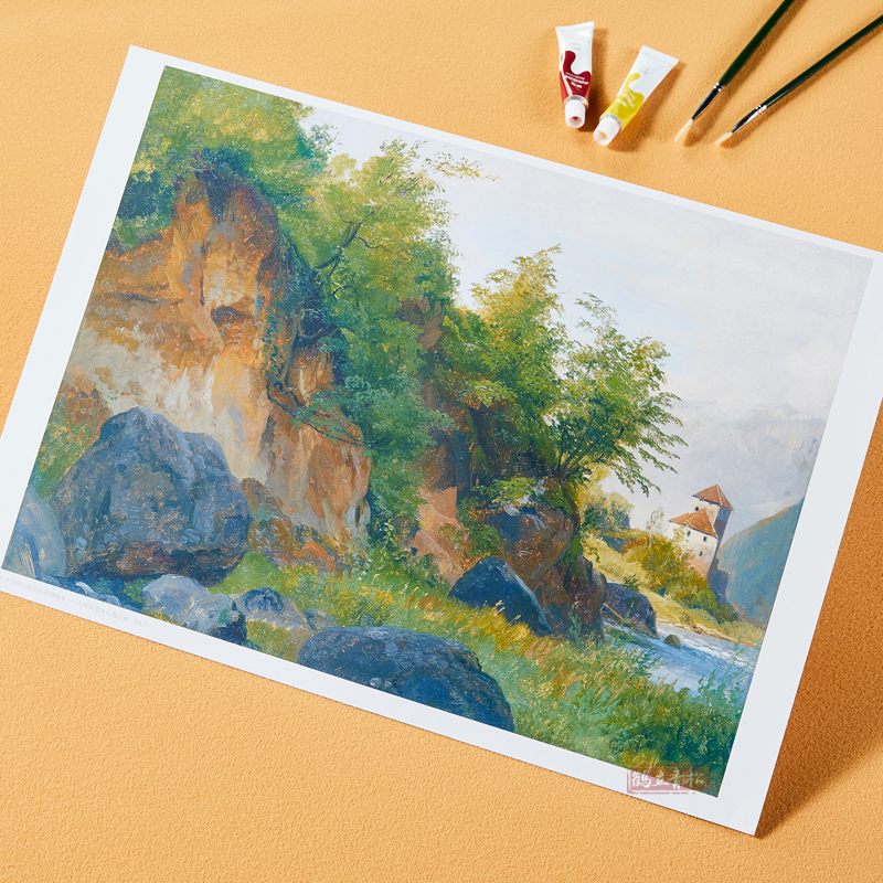 [正版]大师风景山脉丘陵 西方绘画大师原作高清临本 孙萌主编 安徽美术出版社 8K活页 油画作品集 商城 正品高清大图