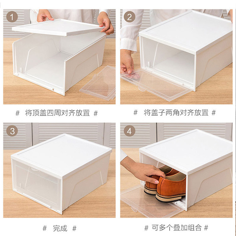 爱丽思透明鞋盒抽屉式鞋盒子日本收纳盒网红球鞋子
