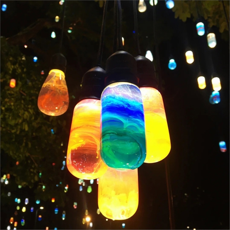 月亮喵七彩琉璃灯户外满天星许愿灯公园广场树木亮化挂灯吊灯氛围景观