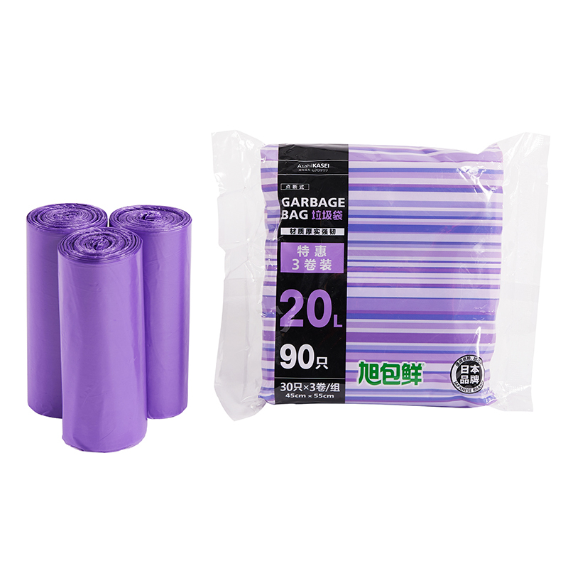 旭包鲜点断式垃圾袋 20L (45cm*55cm)(30只*3卷装 )(新老包装随机发货)