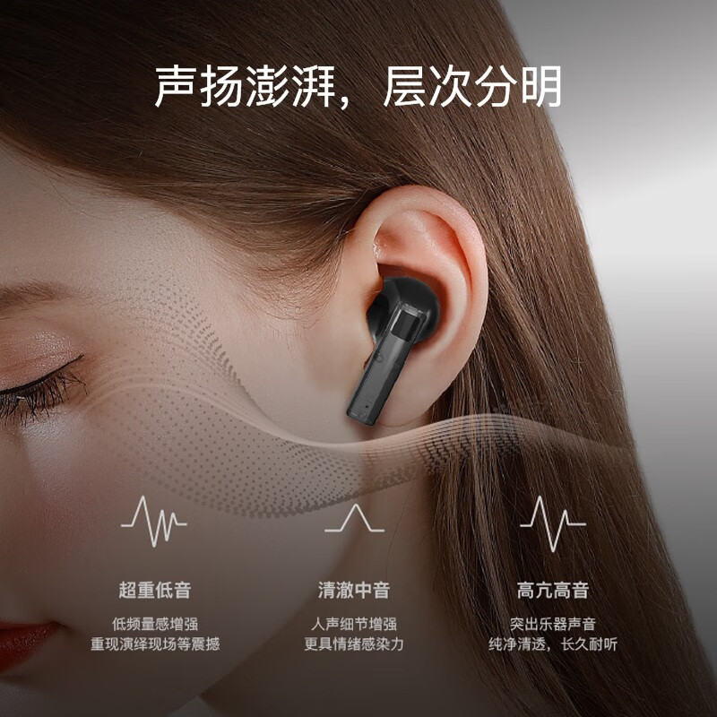 德国巴赫 T6智能降噪真无线蓝牙耳机运动 适用于华为苹果平板等蓝牙通用高清大图