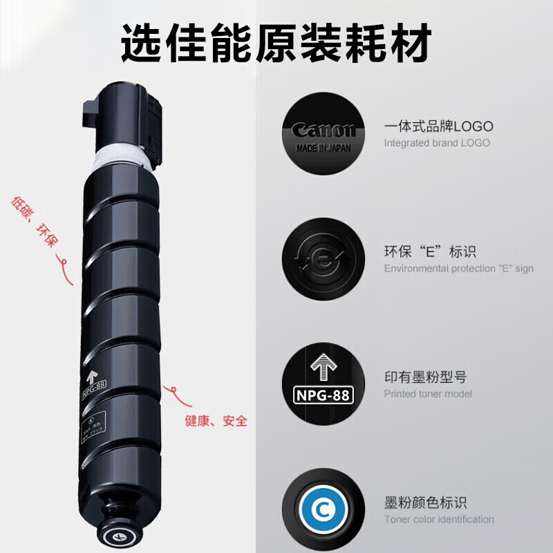 佳能(Canon)NPG-88粉盒原装复合机硒鼓墨粉碳粉盒标准装红高清大图