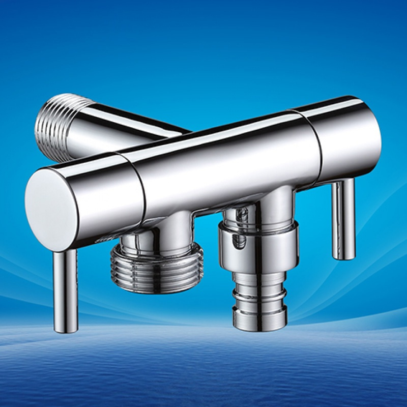 西子洗衣机水龙头6分专用一进二出双头加长一分二全铜三通龙头