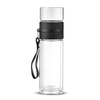四喜悠品 茶水分离泡茶杯双层玻璃杯300ml