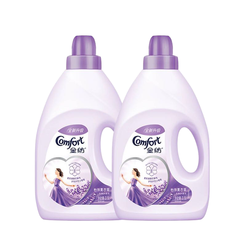 金纺 衣物柔顺剂 怡神薰衣草 衣物护理剂2.5L*2 柔软 护形 防静电[联合利华]高清大图