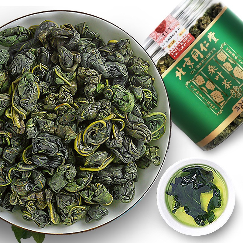 北京同仁堂桑叶茶正品霜后干桑葚叶炒制新鲜桑叶养生茶天然霜桑叶打粉花草茶泡水喝的茶