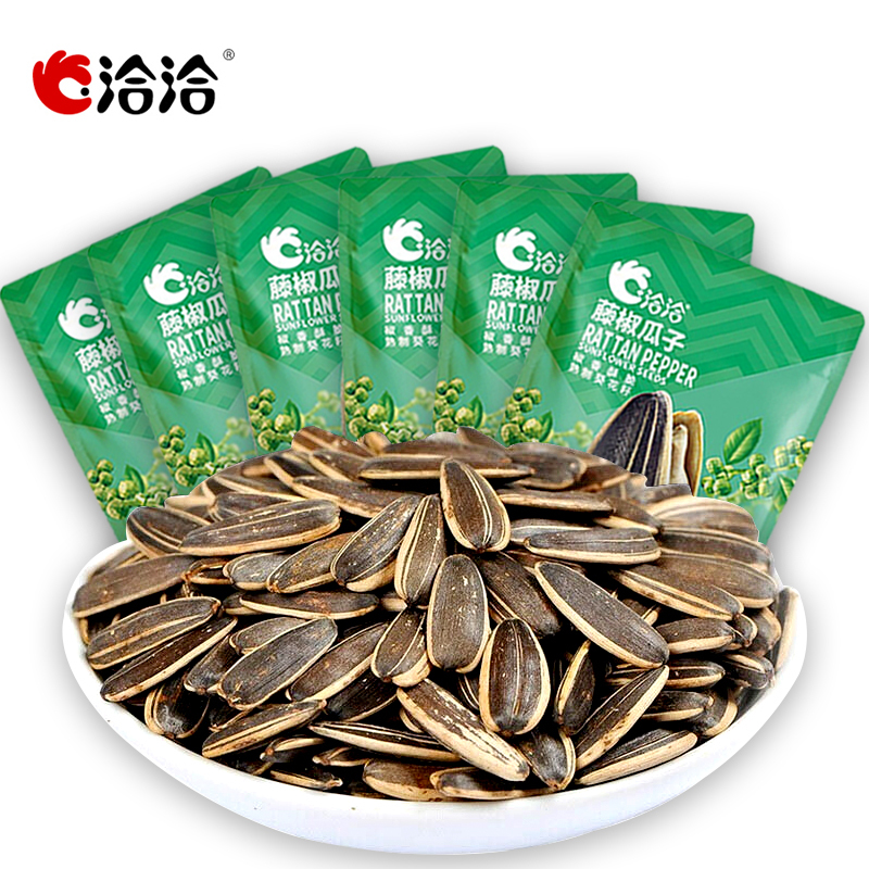 洽洽藤椒瓜子恰恰葵花籽坚果炒货零食自营小吃98g*6袋