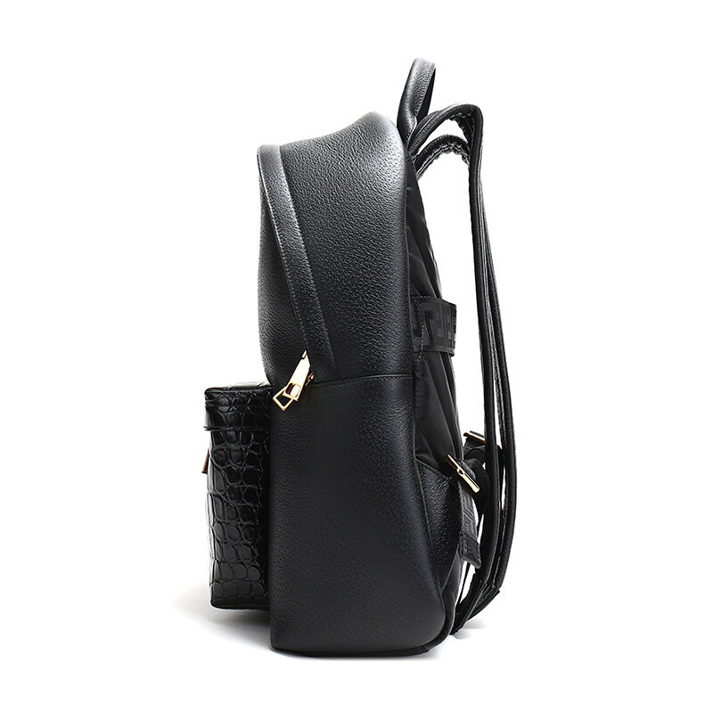 versace范思哲男士黑色织物配皮双肩包dfz5350dgovv3d41oh