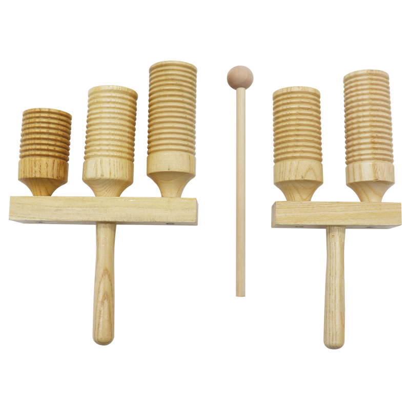 高低梆子奥尔夫打击乐器高低音双响筒大号幼儿园小学中学生高中低音筒