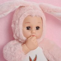 儿童抱睡公仔宝宝会说话的洋娃娃婴儿睡眠布娃娃女孩陪睡娃娃|新款桃红色（颜色更鲜亮） 12声版本