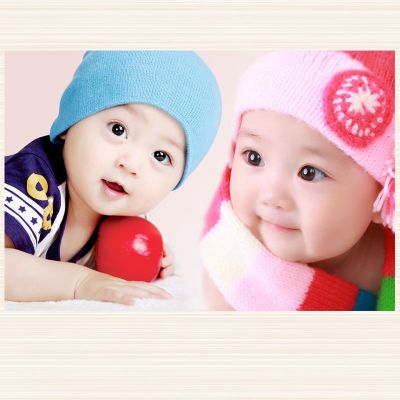 a-9 40x60cm小 男孩笑脸画娃娃画墙上备孕漂亮宝贝海报早教龙凤胎宝宝