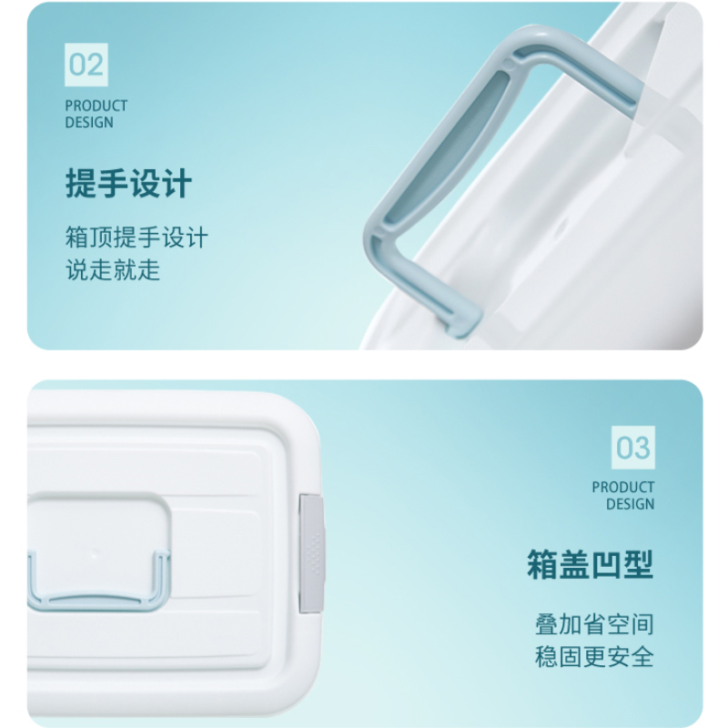 优橙 手提收纳箱 密封医药箱 衣服塑料收纳盒 家用宿舍玩具衣物储物整理箱