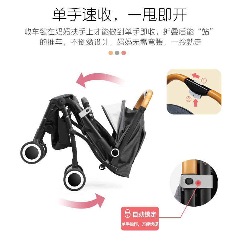 IVOLIA婴儿车推车轻便折叠可坐可躺简易超轻小童车儿童宝宝手推车