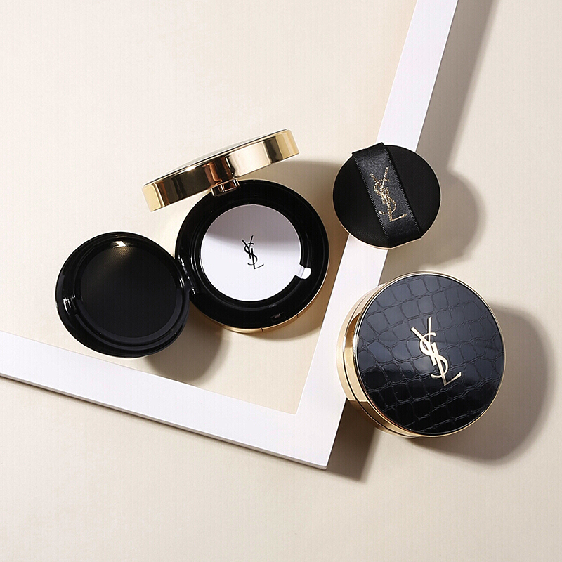 ysl圣罗兰限量银气垫蕾丝方盒子羽毛气垫b10 b20粉底bb霜替换粉芯