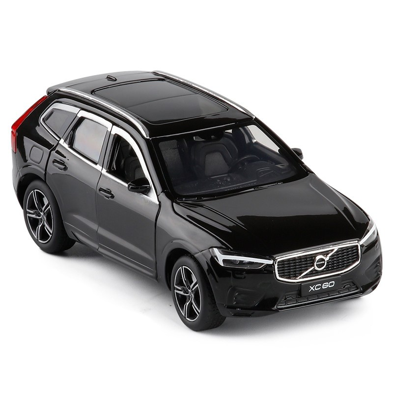 沃尔沃xc60越野132合金车模避震转向全开金属模型玩具成人摆设黑色有