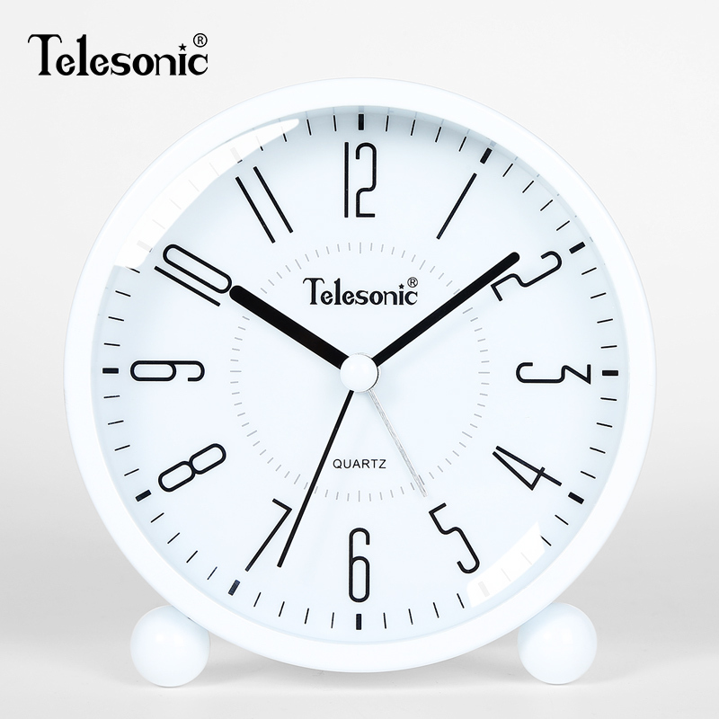 天王星(Telesonic)现代简约闹钟静音床头钟小学生卧室钟表创意时钟儿童卡通可爱石英钟