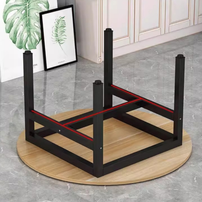 伟樽圆桌餐桌70*70*74cm+椅子*4套高清大图