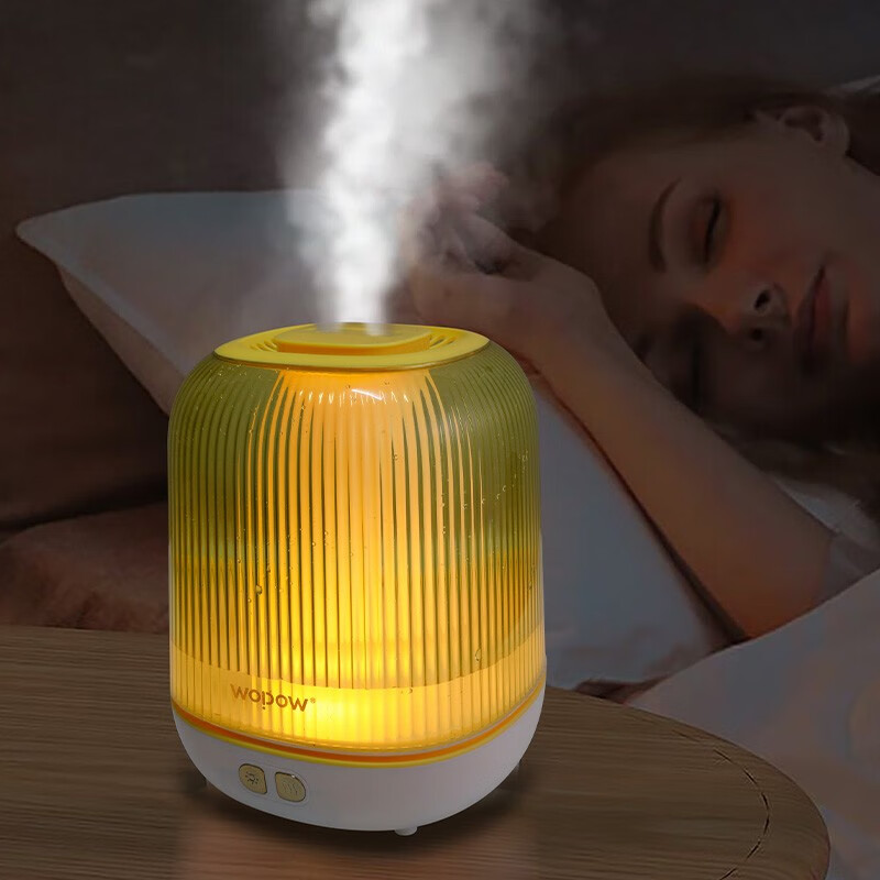 沃品(WOPOW)HM10加湿器静音小型双喷大雾量3L大容量母婴空调房居家宿舍学生便携式纳米雾化办公室卧室桌面夜灯 双喷