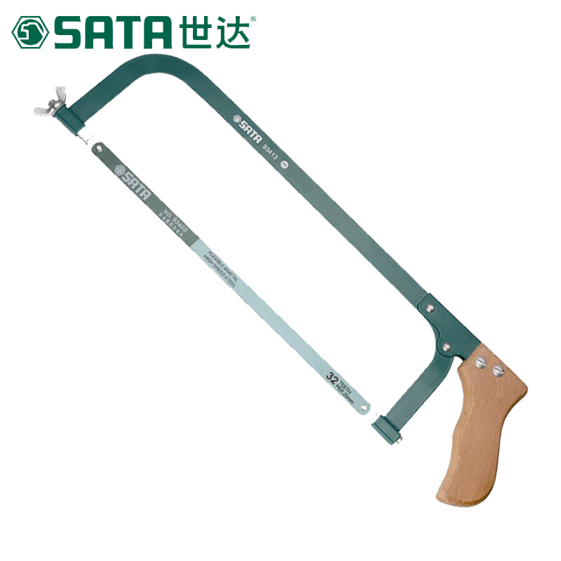 世达(SATA)木柄锯弓 钢锯架木工锯带锯条 93413(2把起订)