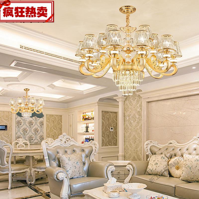 苏宁放心购 欧式客厅吊灯水晶大气别墅简约大厅灯简欧家用现代轻奢后现代高清大图