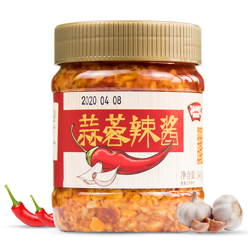 极美滋蒜蓉辣酱340g家用生蚝扇贝粉丝烧烤茄子火锅大蒜酱