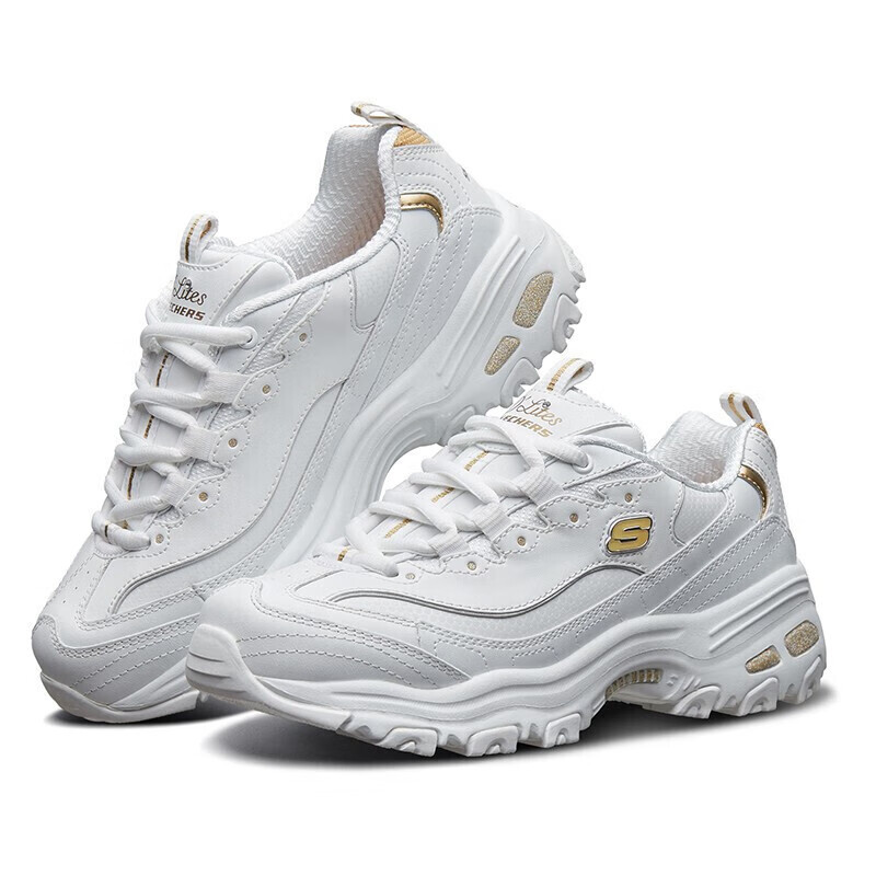 斯凯奇(Skechers)老爹鞋女鞋运动鞋时尚耐磨轻便透气板鞋舒适休闲鞋复古熊 11931-WGD 5/35/220mm
