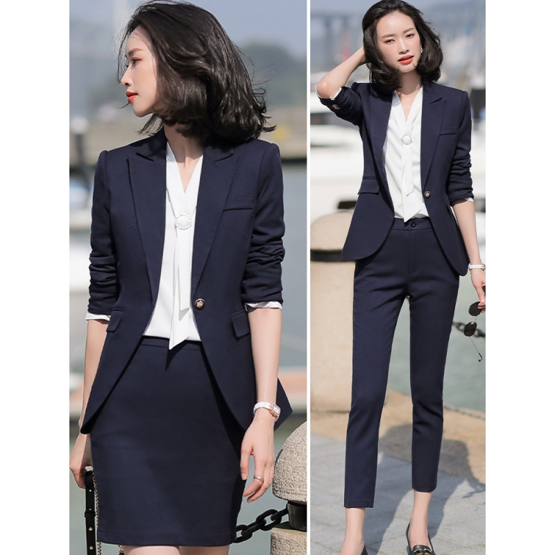 女先生女士套装 小西装三件套女显瘦网红套装2020春季新款时尚大码工