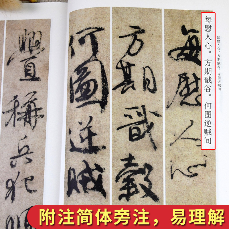 [正版]颜真卿祭侄文稿 历代碑帖高清放大对照本 颜体行书毛笔字帖书籍书法成人学生临摹练古帖 简体旁注讲解 湖北美术出