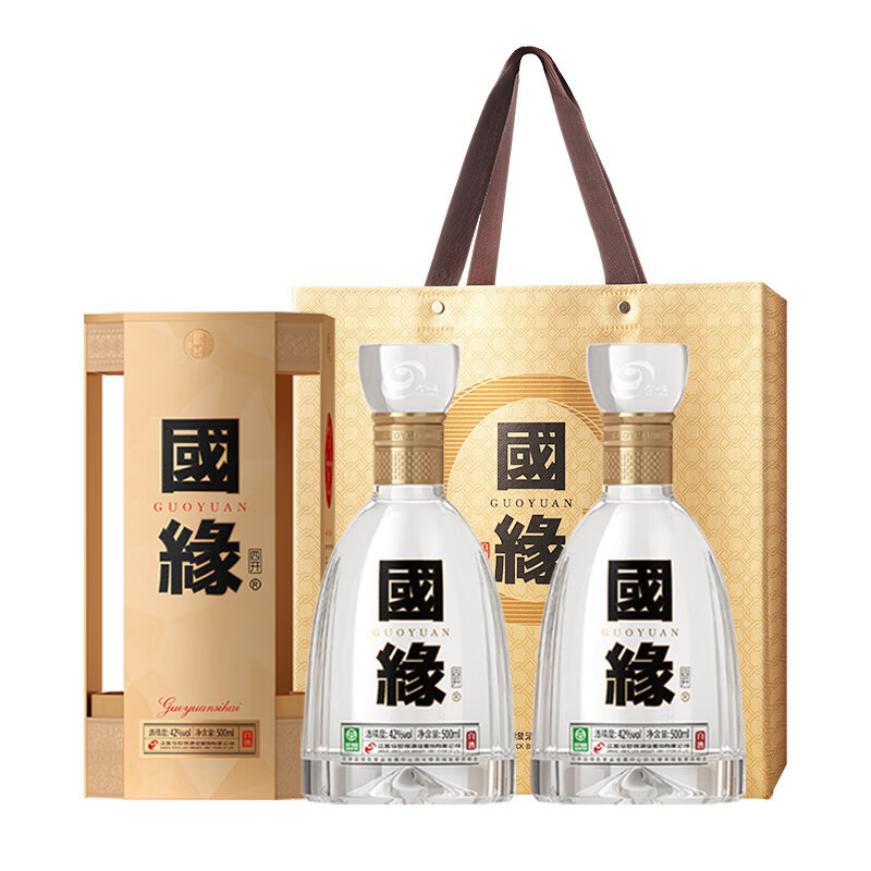 今世缘 国缘四开 幽雅醇厚型白酒 42度500ml*2瓶