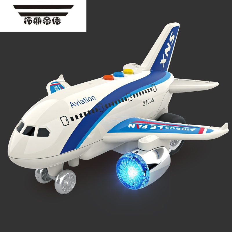 帝诺声光音乐故事机儿童男孩女宝宝惯性玩具车飞机战斗机航空客机模型