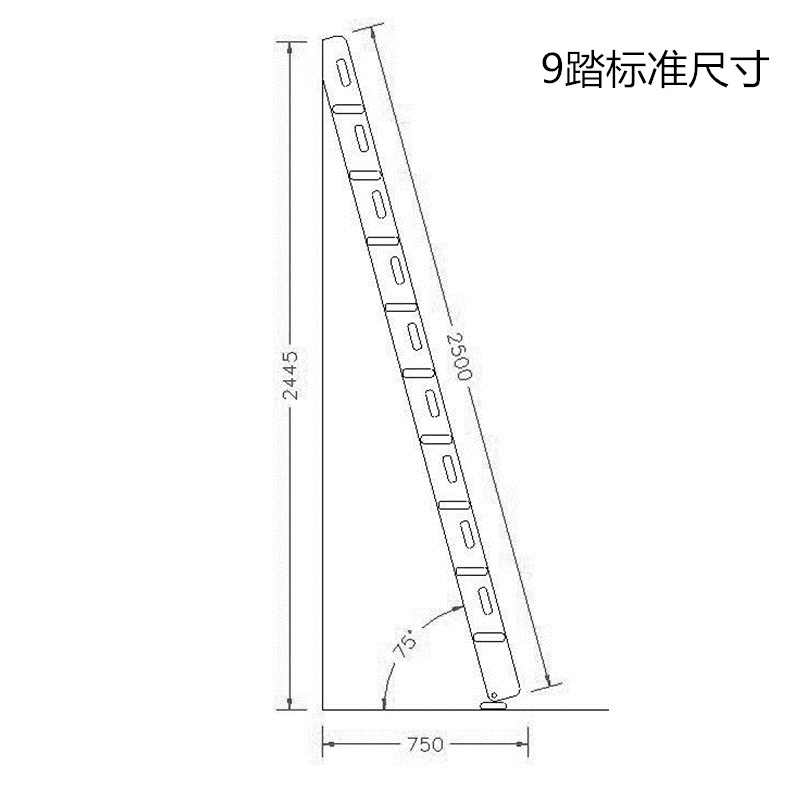 家用加厚防滑直梯阿斯卡利ascari室内木制阁楼楼梯带扶手梯简易五步
