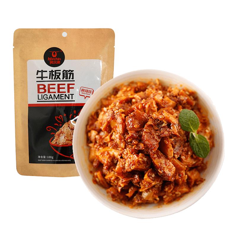 科尔沁 休闲肉脯零食 牛板筋 麻辣味 100g 内蒙古特产