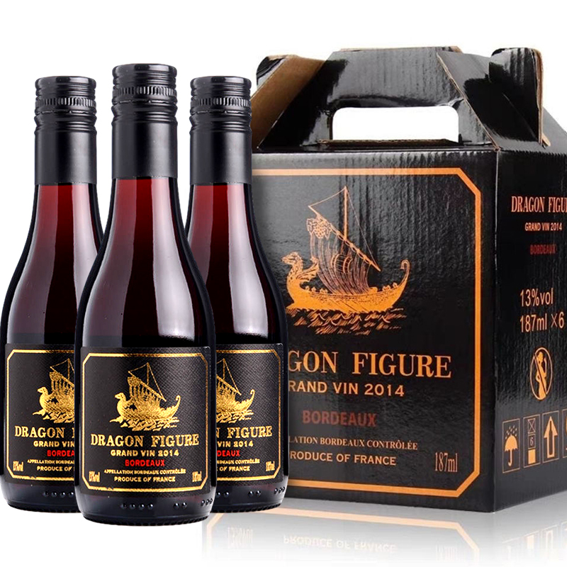 龙船图金帆干红葡萄酒13度187ml6瓶礼盒装参数