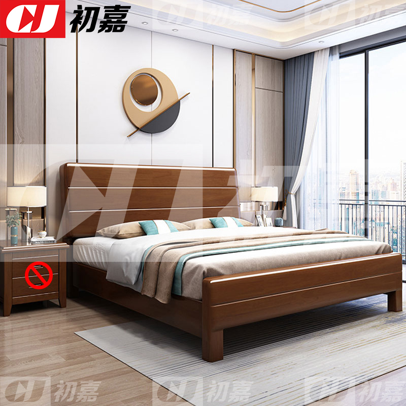 初嘉(CJ) 实木床宿舍家具1.5米单人床 1500*2200*1100高清大图