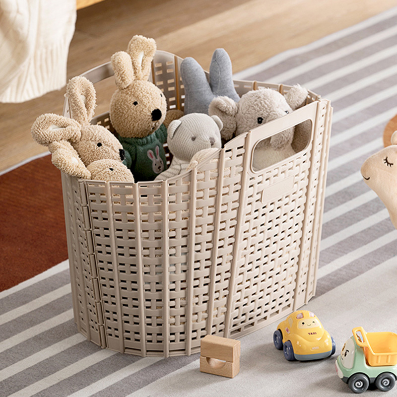 茶花洗衣篮可折叠大容量省空间承重强镂空透气160001(颜色随机)高清大图