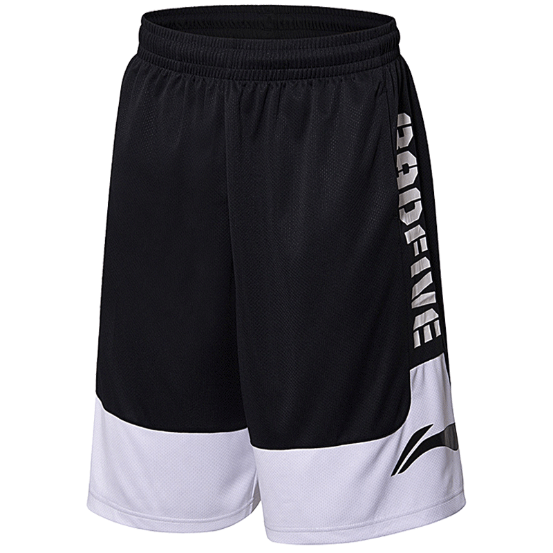 李宁篮球短裤男夏季新款3加1冰丝速干宽松美式过膝五分裤篮球裤男