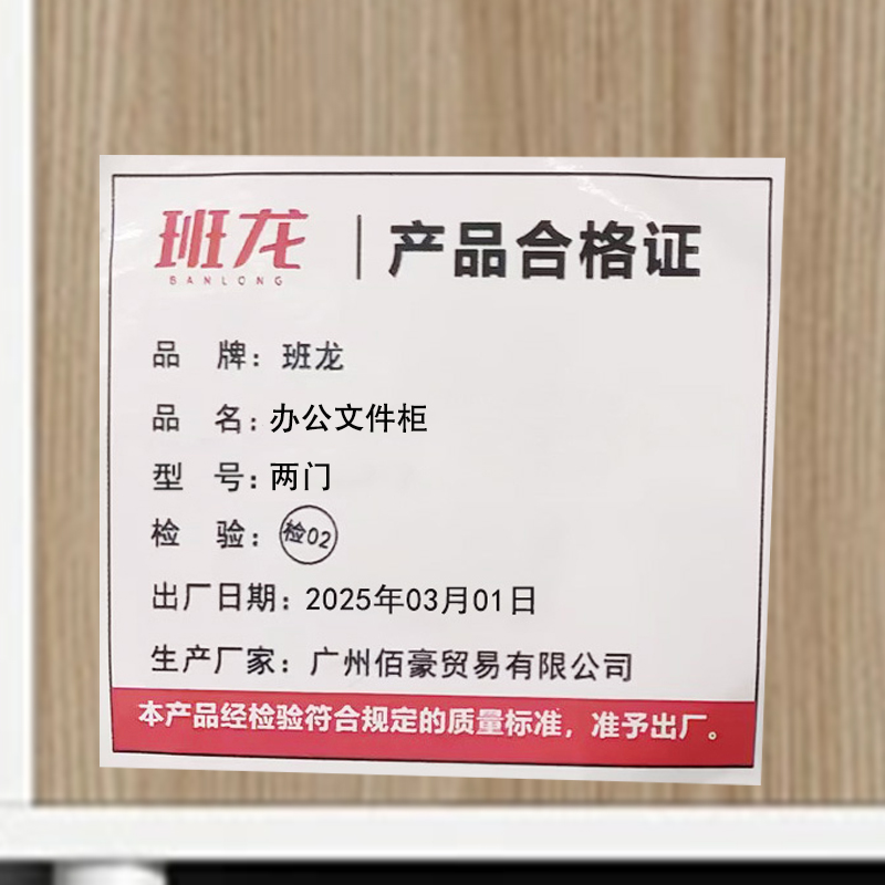 班龙办公文件柜两门台高清大图