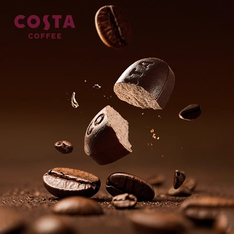 COSTA咖啡糖咀嚼压缩黑咖啡豆vc咖啡清凉味硬糖可嚼咖啡压片糖果