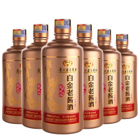 【六瓶】贵州茅台集团白金老酱酒500ml*6瓶53度酱香型高度纯粮酿造白酒整箱礼盒酒水