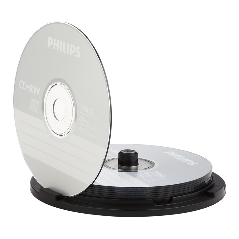 飞利浦philipsphcdrw可擦写空白刻录光盘光碟可重复刻录10片装刻录盘