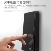 [官方旗舰店]德力西CD821开关插座黑色86型有线电视电脑网线插座86型家用电源墙壁插座 电子电工