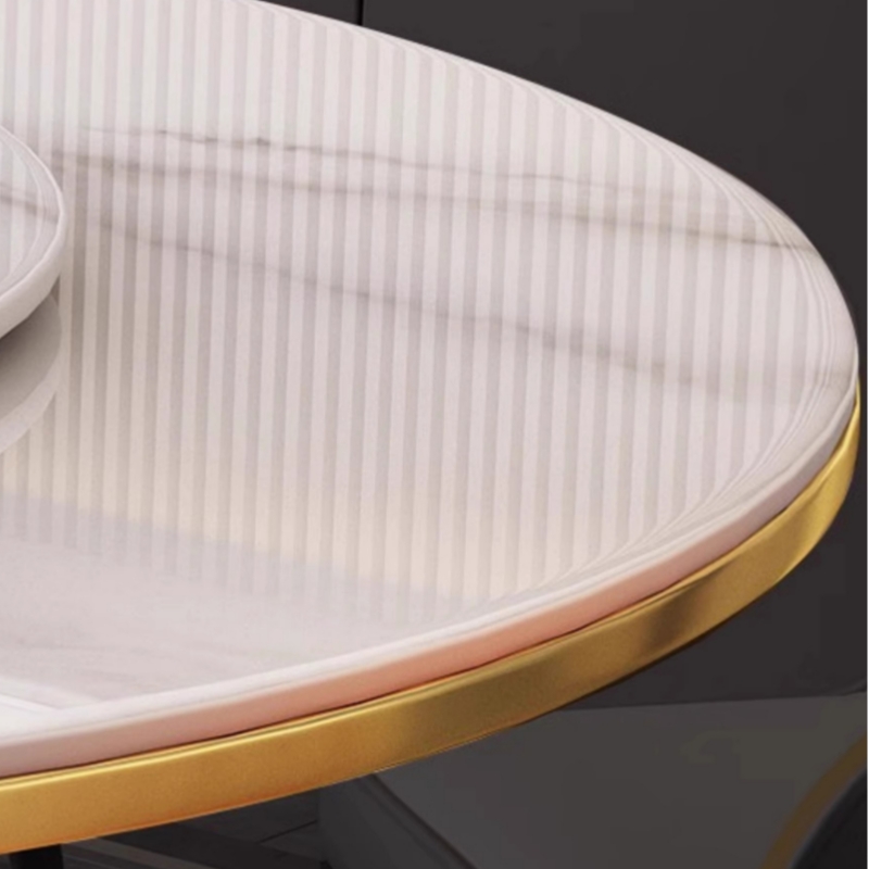 伟樽岩板餐桌120*120*77cm张高清大图